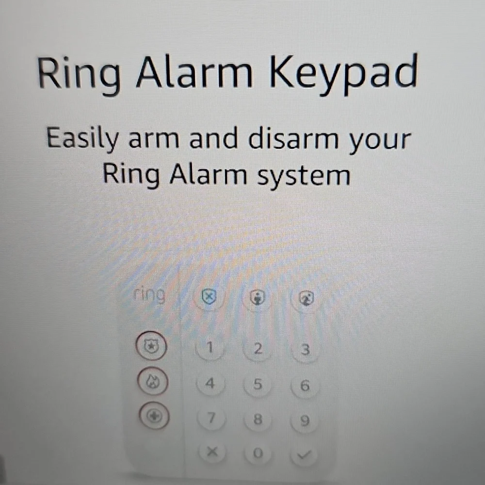 New In Box Ring Alarm Keypad 2nd Gen Emergency Response with White Finish